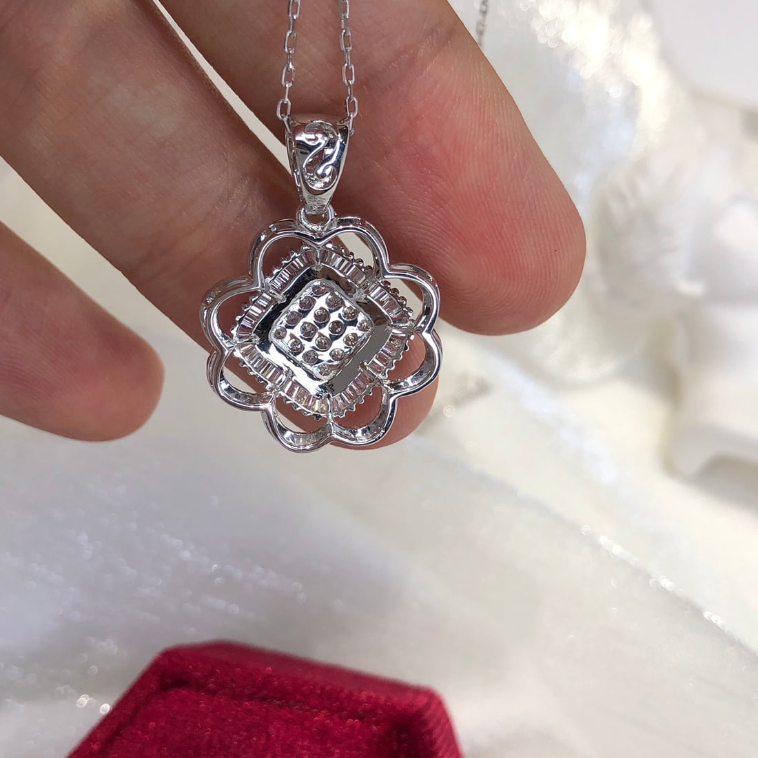 14k Gold 1.12 Ct Natural H Diamond Pendant( Without Chain ) - 5