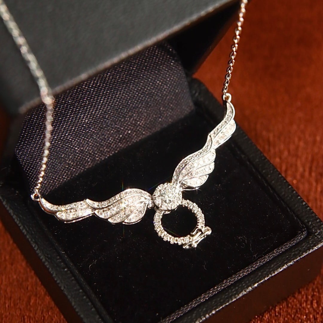 14k Gold 0.5 Ct Natural H Diamond Necklace - 4