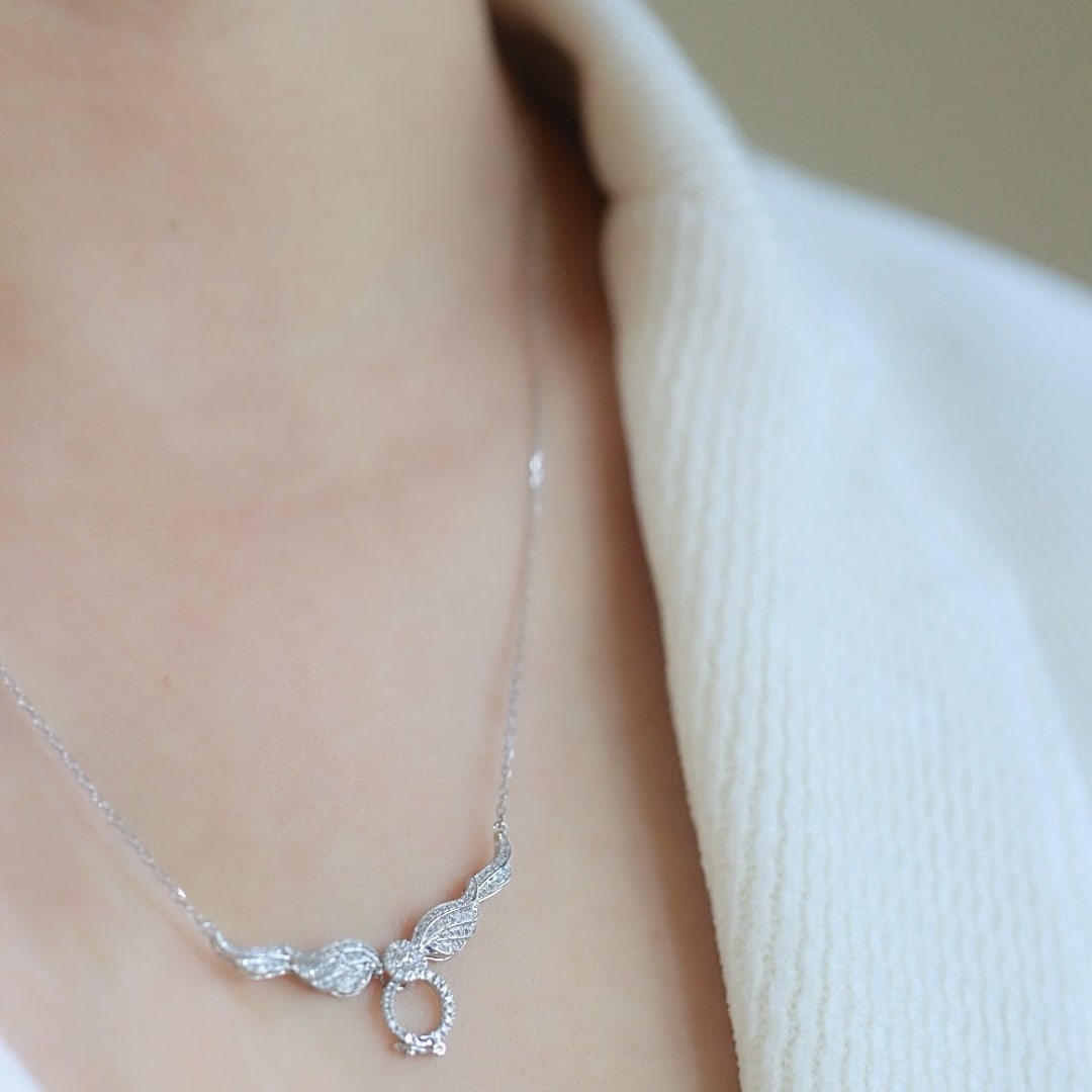 14k Gold 0.5 Ct Natural H Diamond Necklace - 6