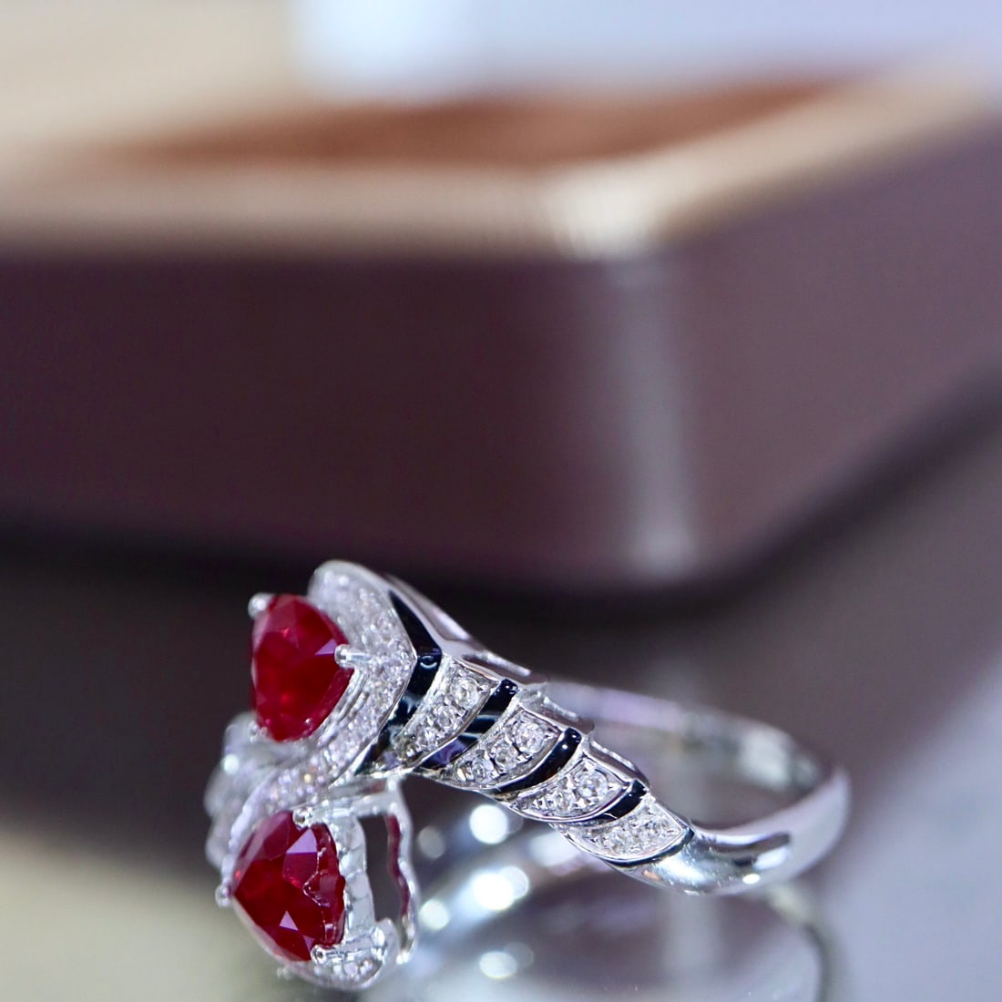 14k Gold 1.07 Ctw Natural Ruby & Diamond Ring - 3