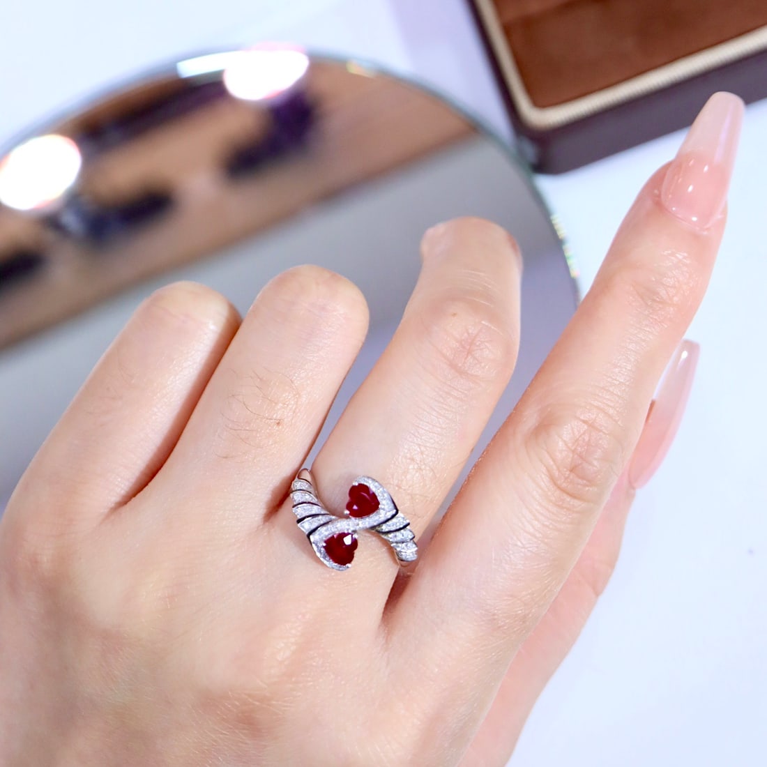 14k Gold 1.07 Ctw Natural Ruby & Diamond Ring - 4