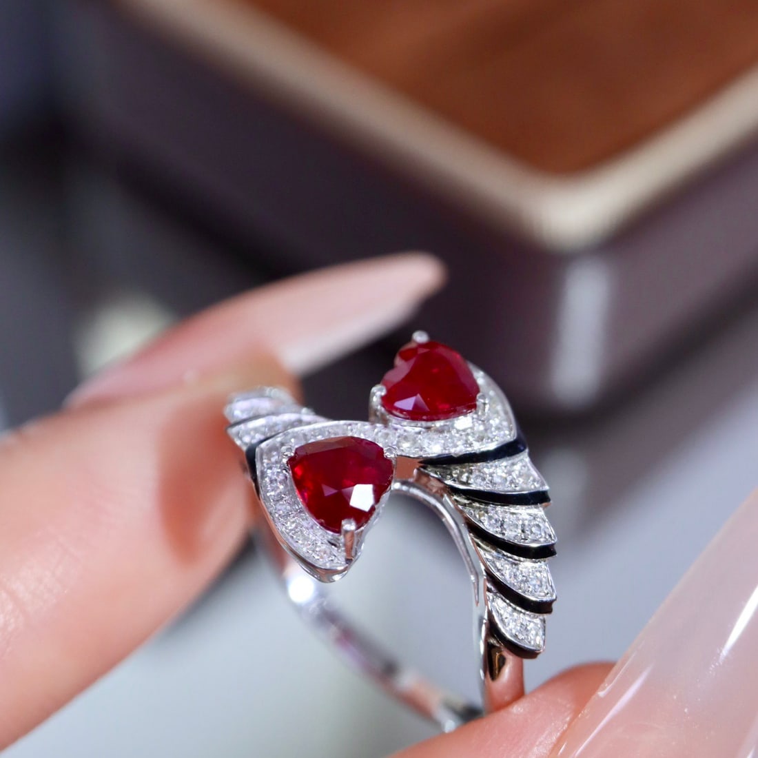 14k Gold 1.07 Ctw Natural Ruby & Diamond Ring - 7