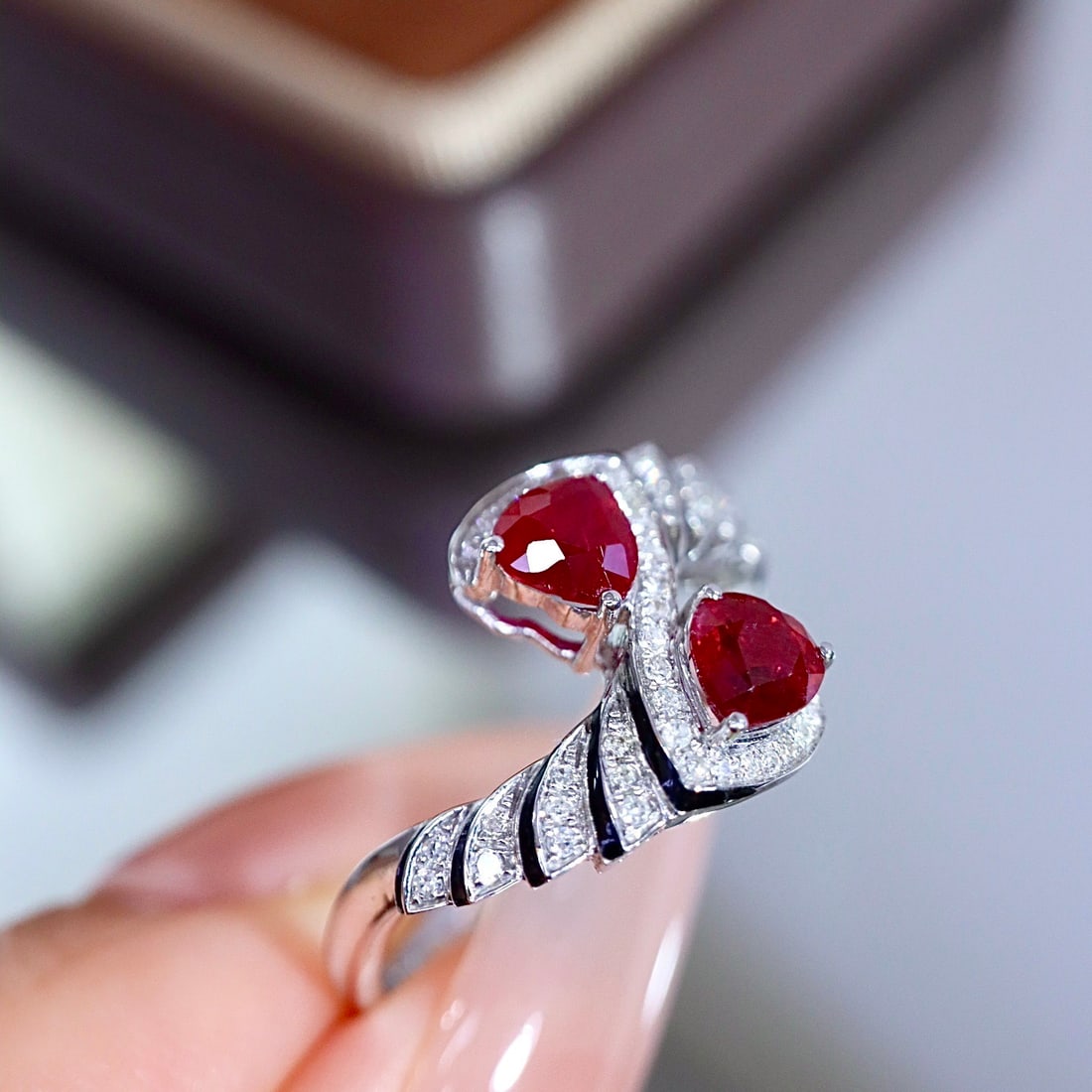 14k Gold 1.07 Ctw Natural Ruby & Diamond Ring - 8