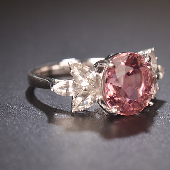 14k Gold 5.52 Ctw Natural Tourmaline & Sapphire Ring - 2