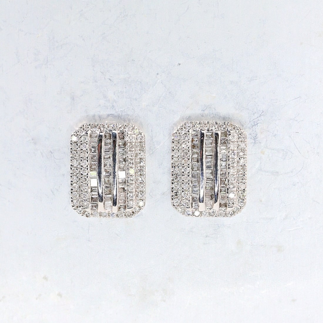 14k Gold 0.42 Ct Natural H Diamond Earrings - 6