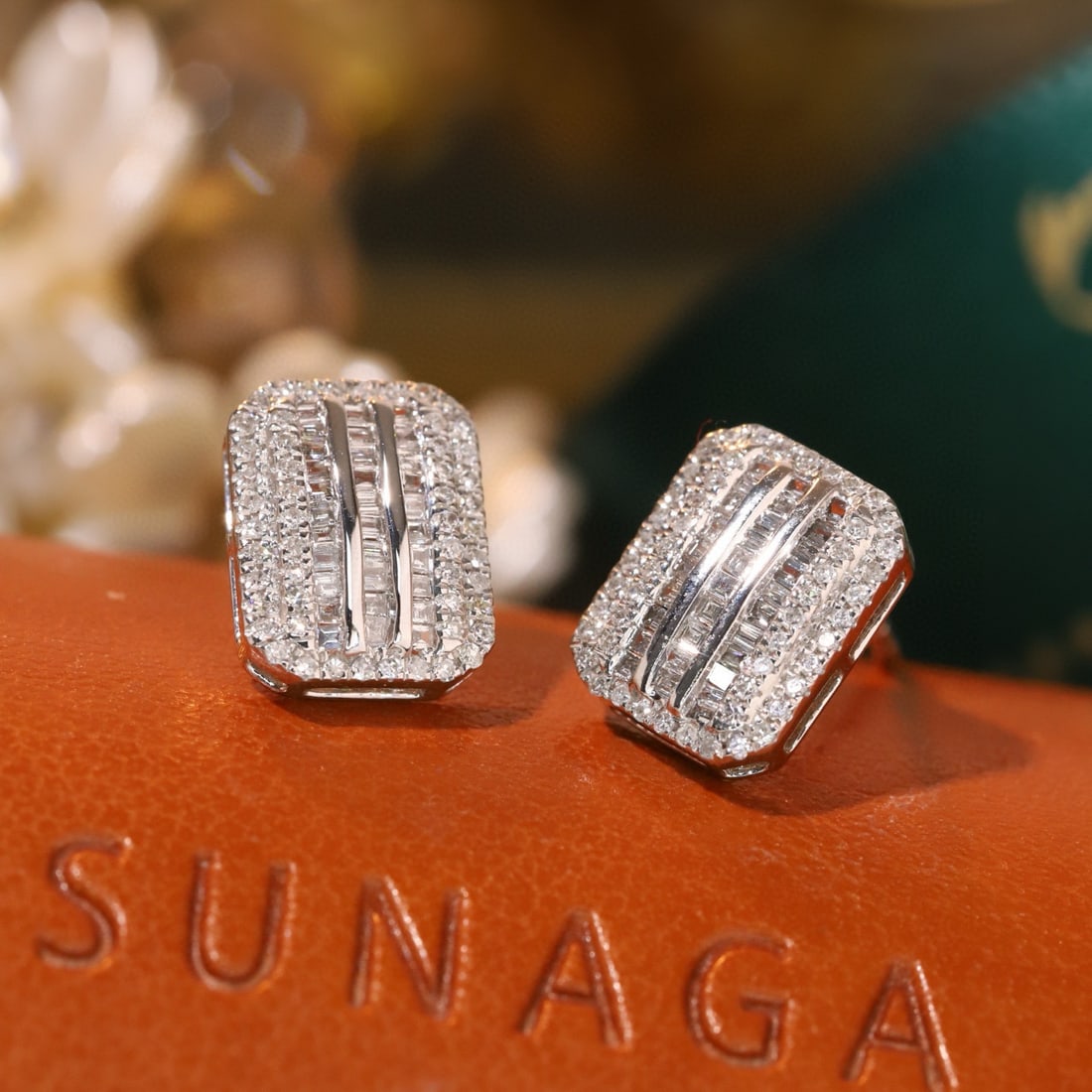 14k Gold 0.42 Ct Natural H Diamond Earrings - 7