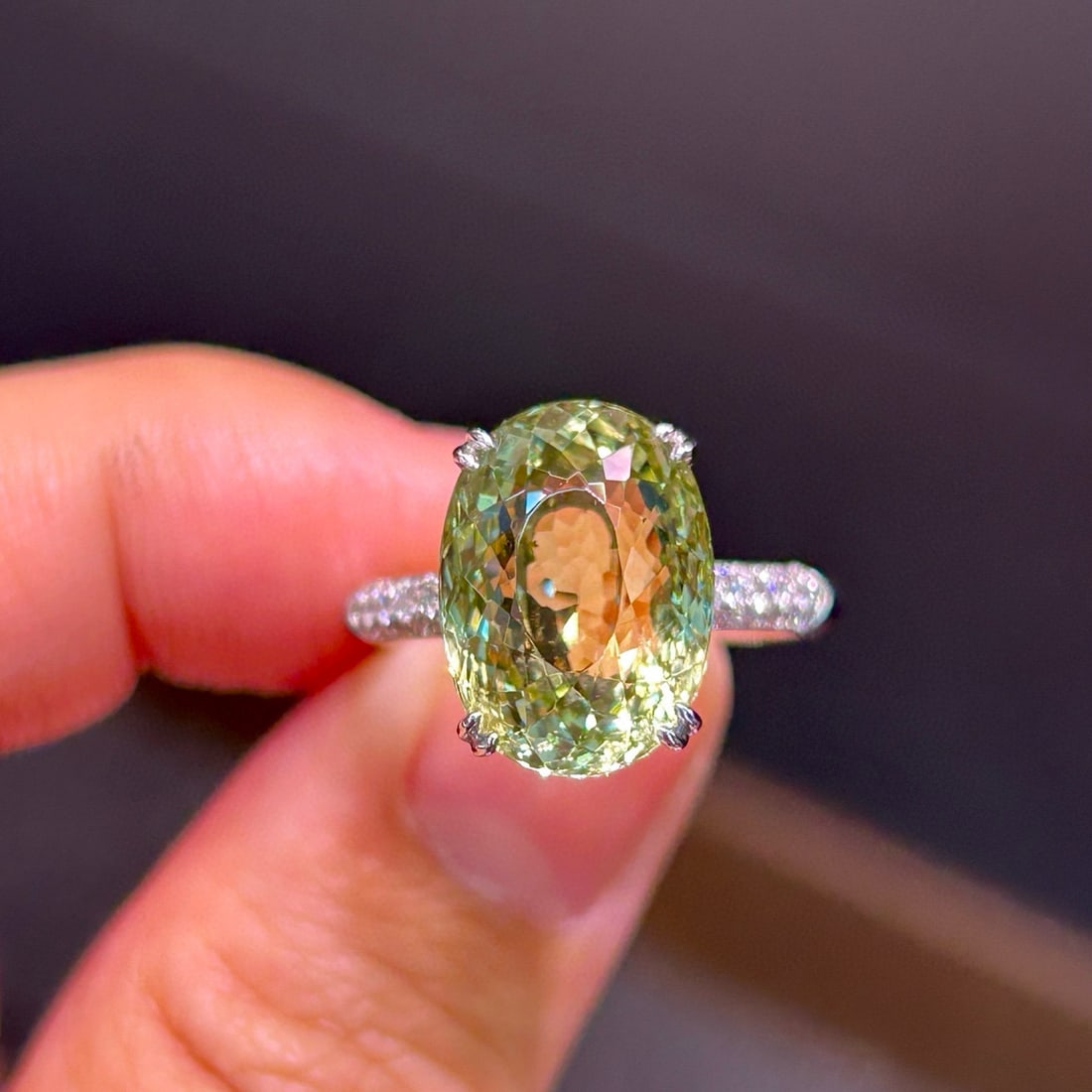 14k Gold 9.33 Ctw Natural Tourmaline & Diamond Ring - 5