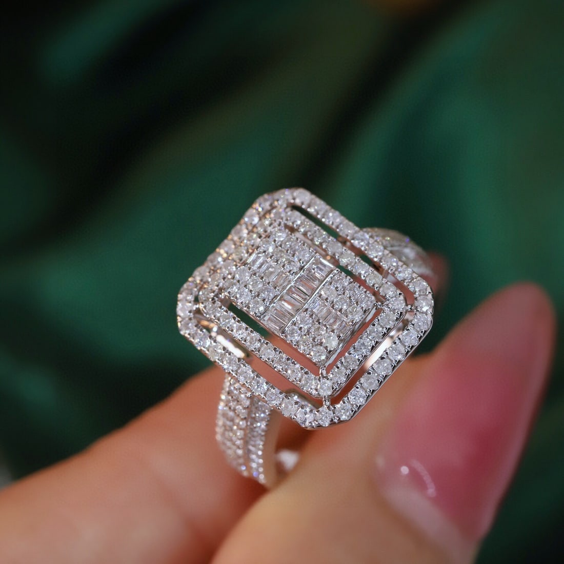 14k Gold 1.2 Ct Natural H Diamond Ring - 5