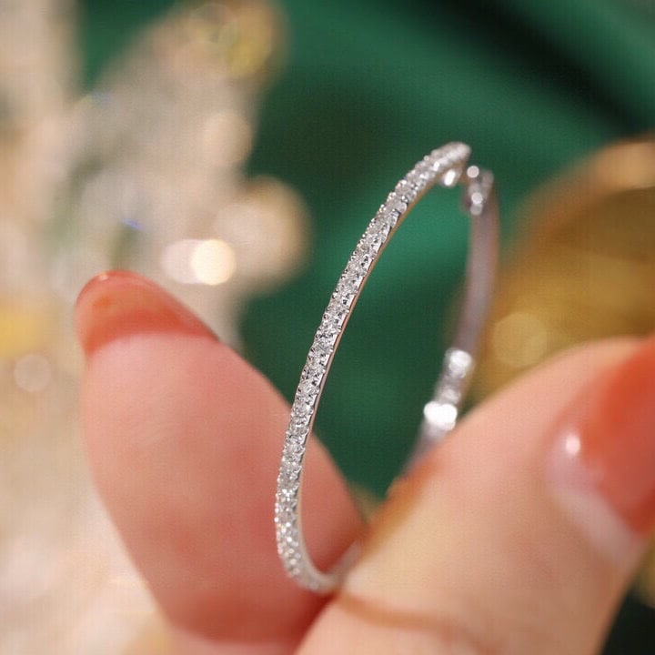 14k Gold 0.6 Ct Natural H Diamond Earrings - 3