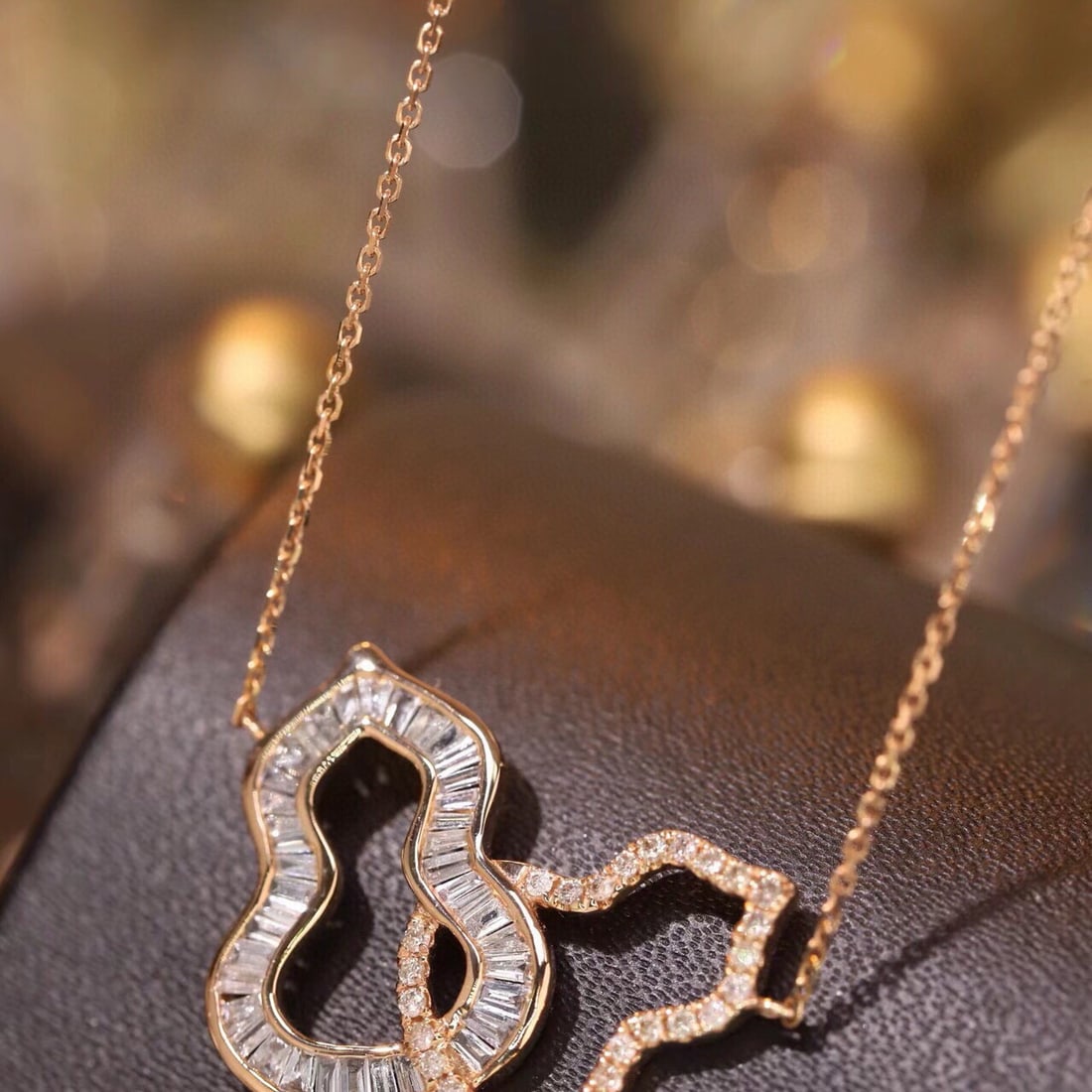 14k Gold 0.55 Ct Natural H Diamond Necklace - 3