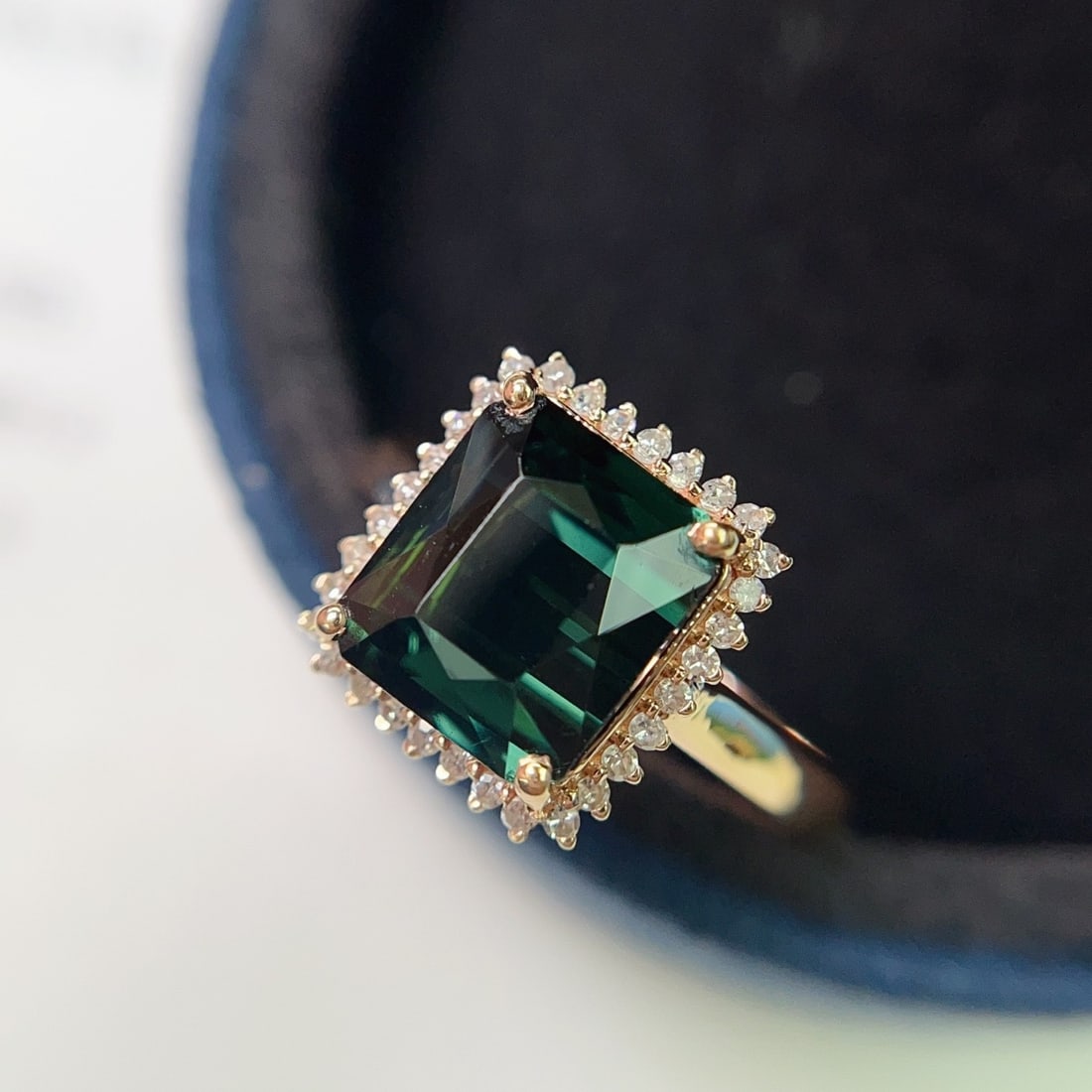 14k Gold 3.05 Ct Natural Tourmaline & Diamond Ring - 2