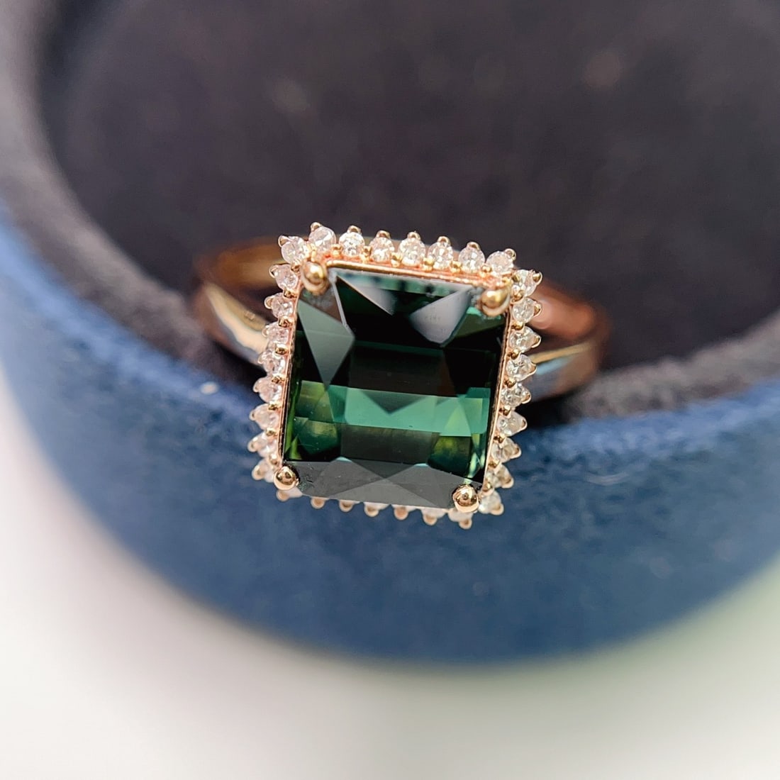 14k Gold 3.05 Ct Natural Tourmaline & Diamond Ring - 3