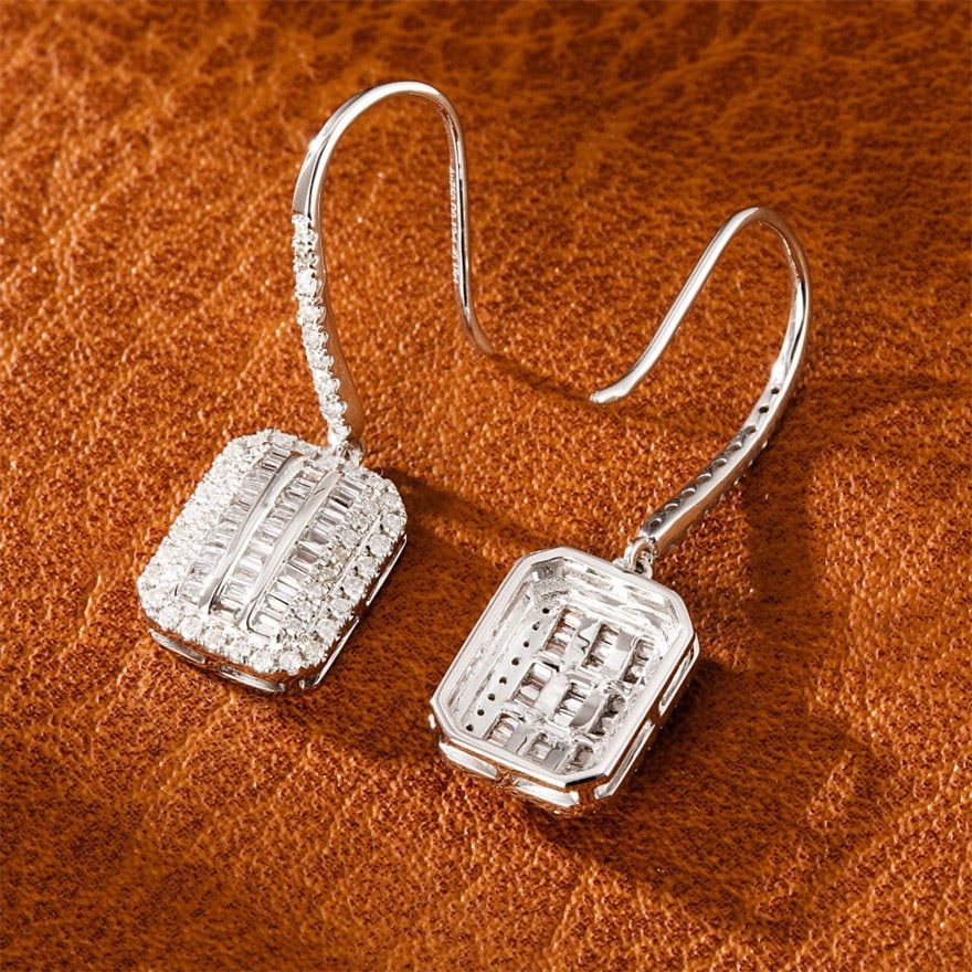 14k Gold 0.54 Ct Natural H Diamond Earrings - 3