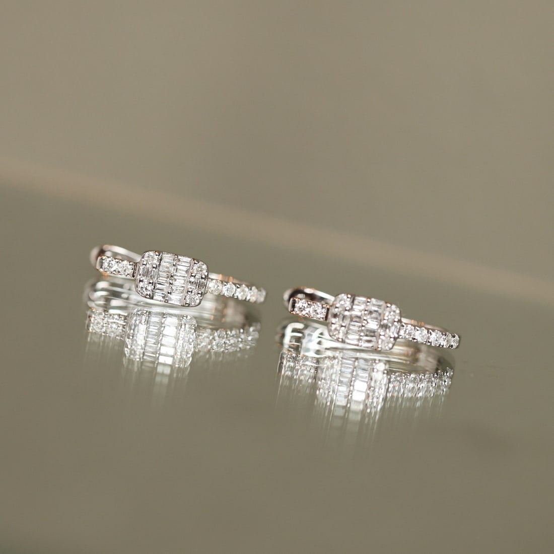 14k Gold 0.27 Ct Natural H Diamond Earrings - 3