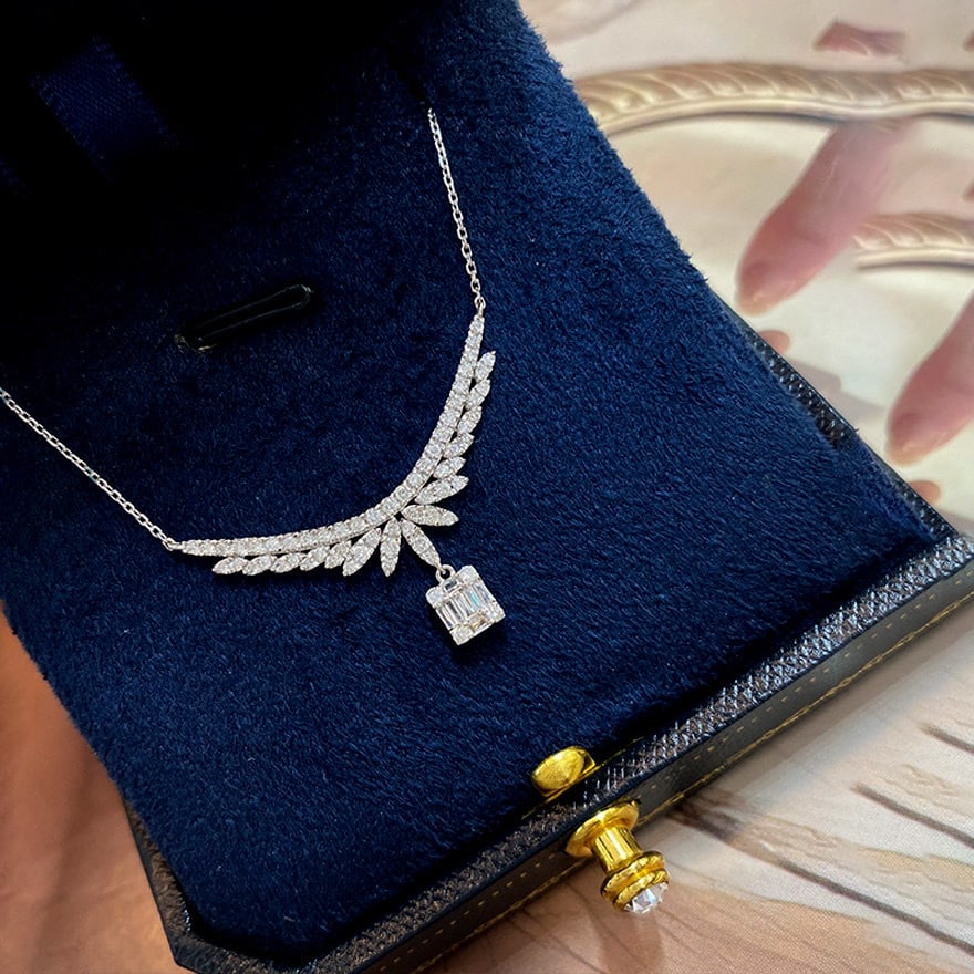 14k Gold 0.5 Ct Natural H Diamond Necklace - 2