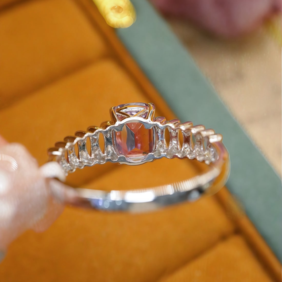 14k Gold 2.09 Ctw Natural Spinel & Diamond Ring - 4