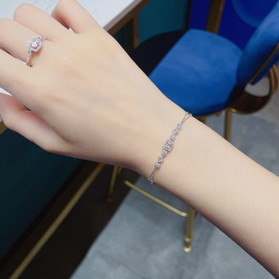 14k Gold 0.45 Ctw Natural H Diamond Bracelet - 3