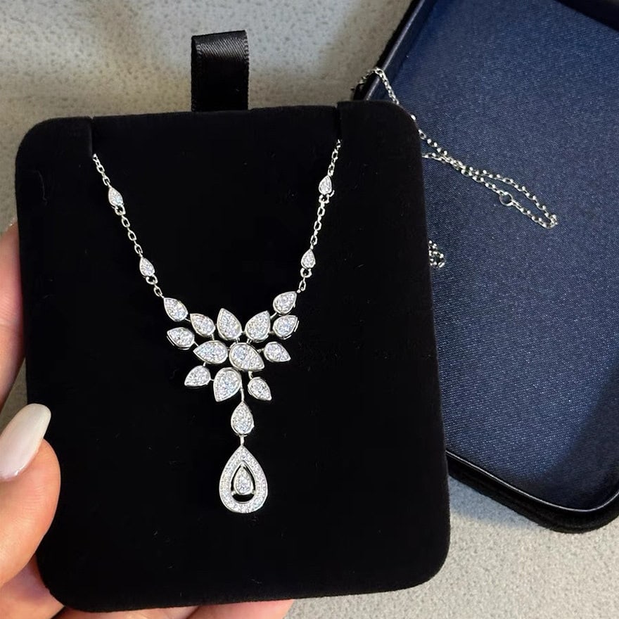 14k Gold 0.4 Ct Natural H Diamond Necklace - 2