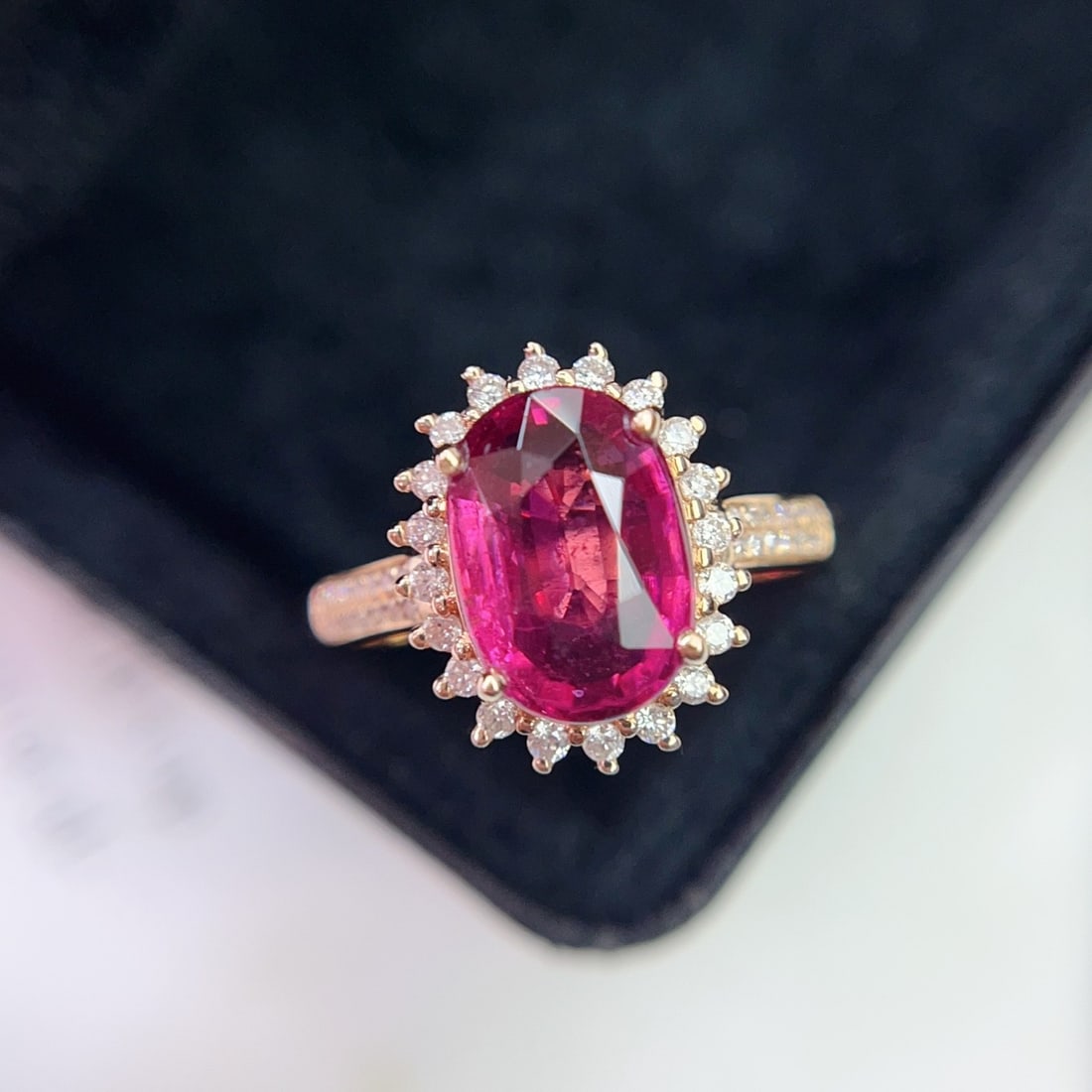 14k Gold 2.00 Ct Natural Tourmaline & Diamond Ring - 3