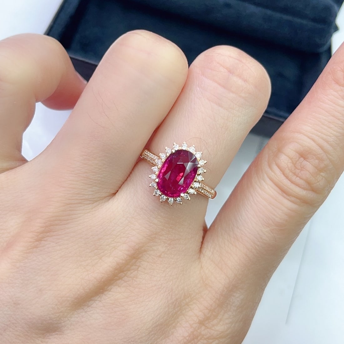 14k Gold 2.00 Ct Natural Tourmaline & Diamond Ring - 7