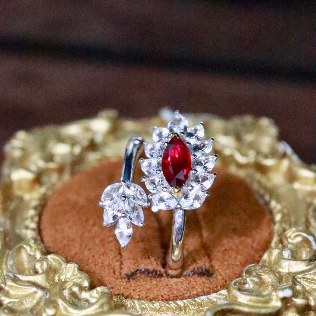 14k Gold 1.69 Ctw Natural Ruby & Sapphire Ring - 2