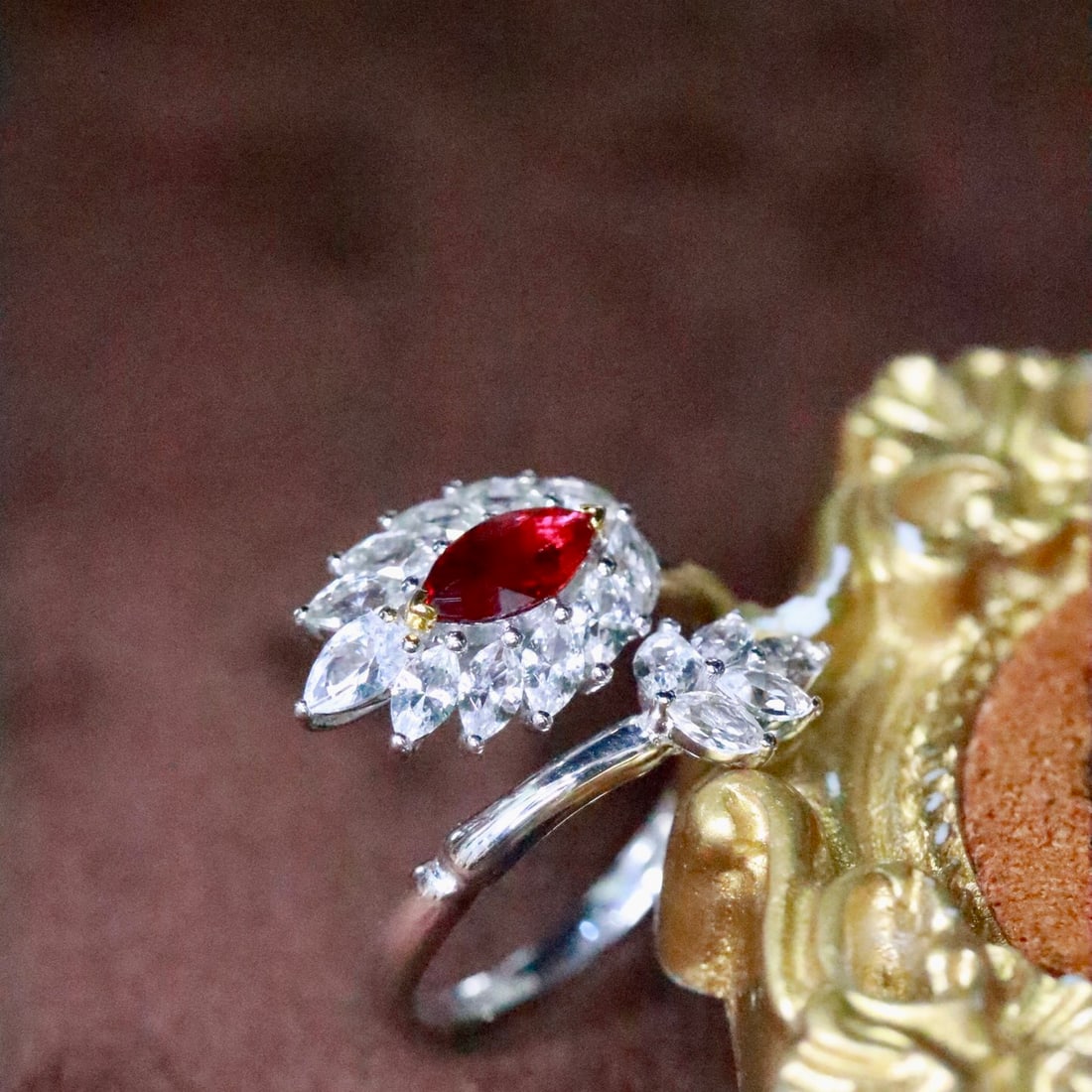 14k Gold 1.69 Ctw Natural Ruby & Sapphire Ring - 3