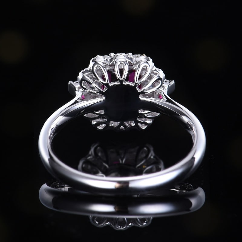 14k Gold 1.57 Ctw Natural Ruby & Diamond Ring - 4