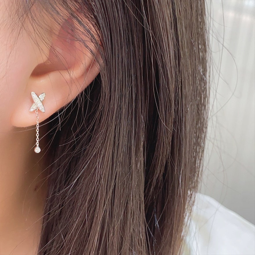 14k Gold 0.2 Ct Natural H Diamond Earrings - 5