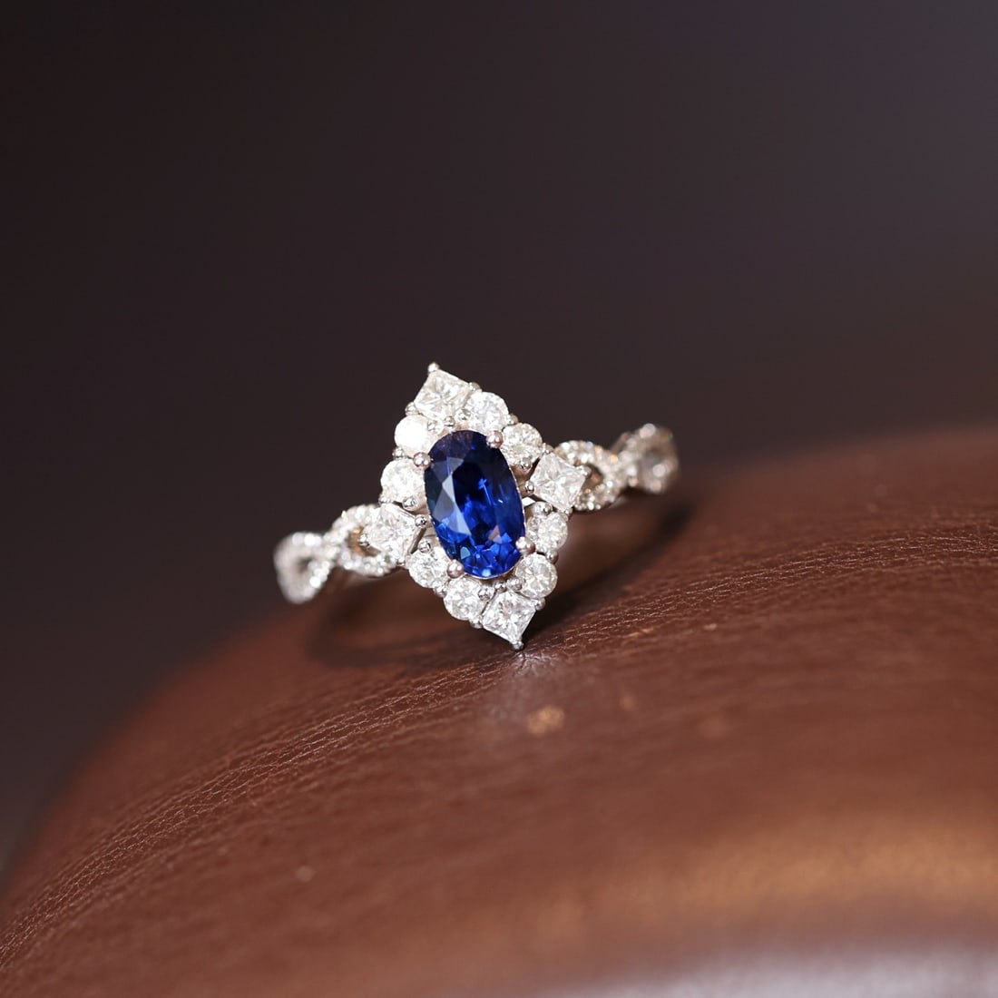 14k Gold 1.66 Ctw Natural Sapphire & Diamond Ring - 2