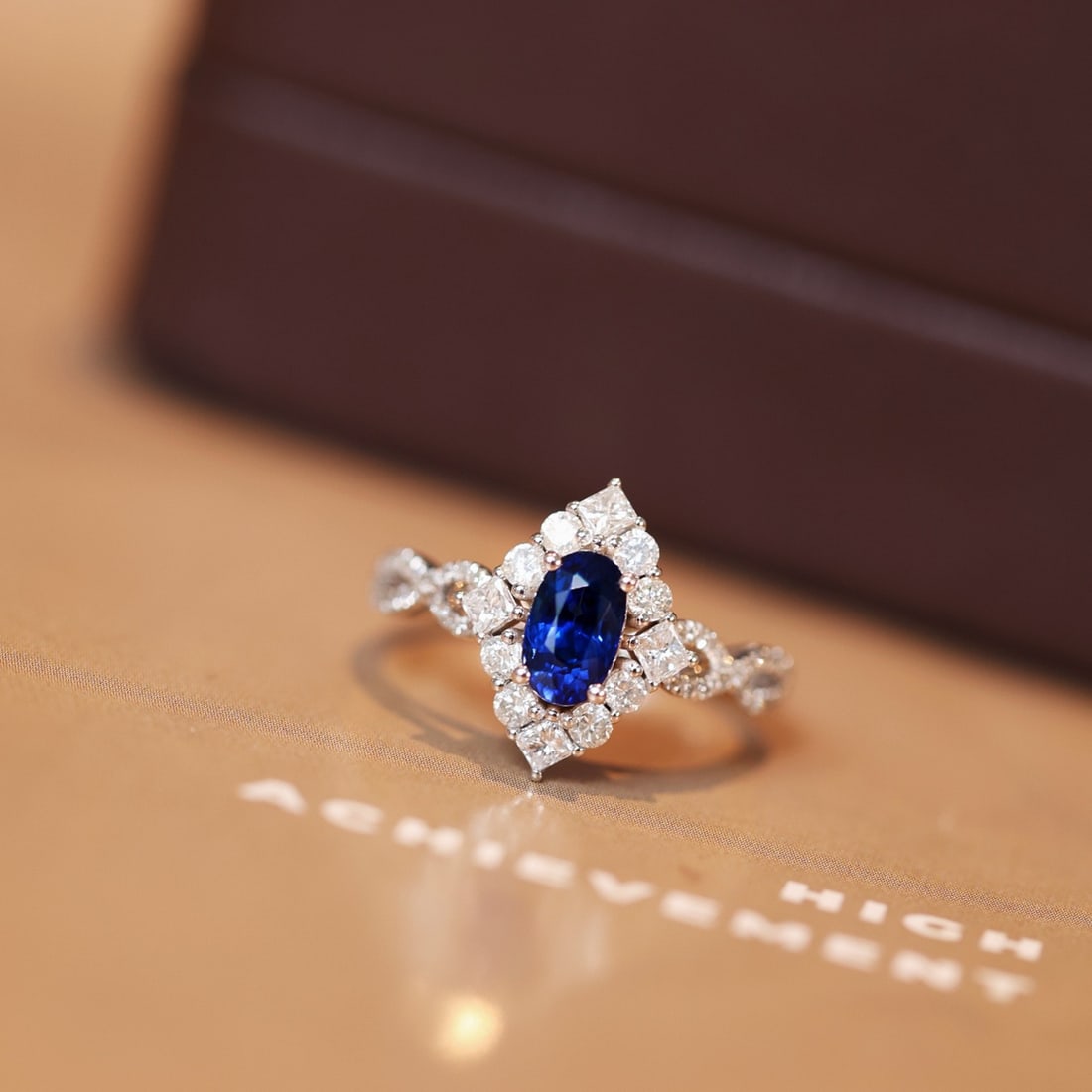 14k Gold 1.66 Ctw Natural Sapphire & Diamond Ring - 3