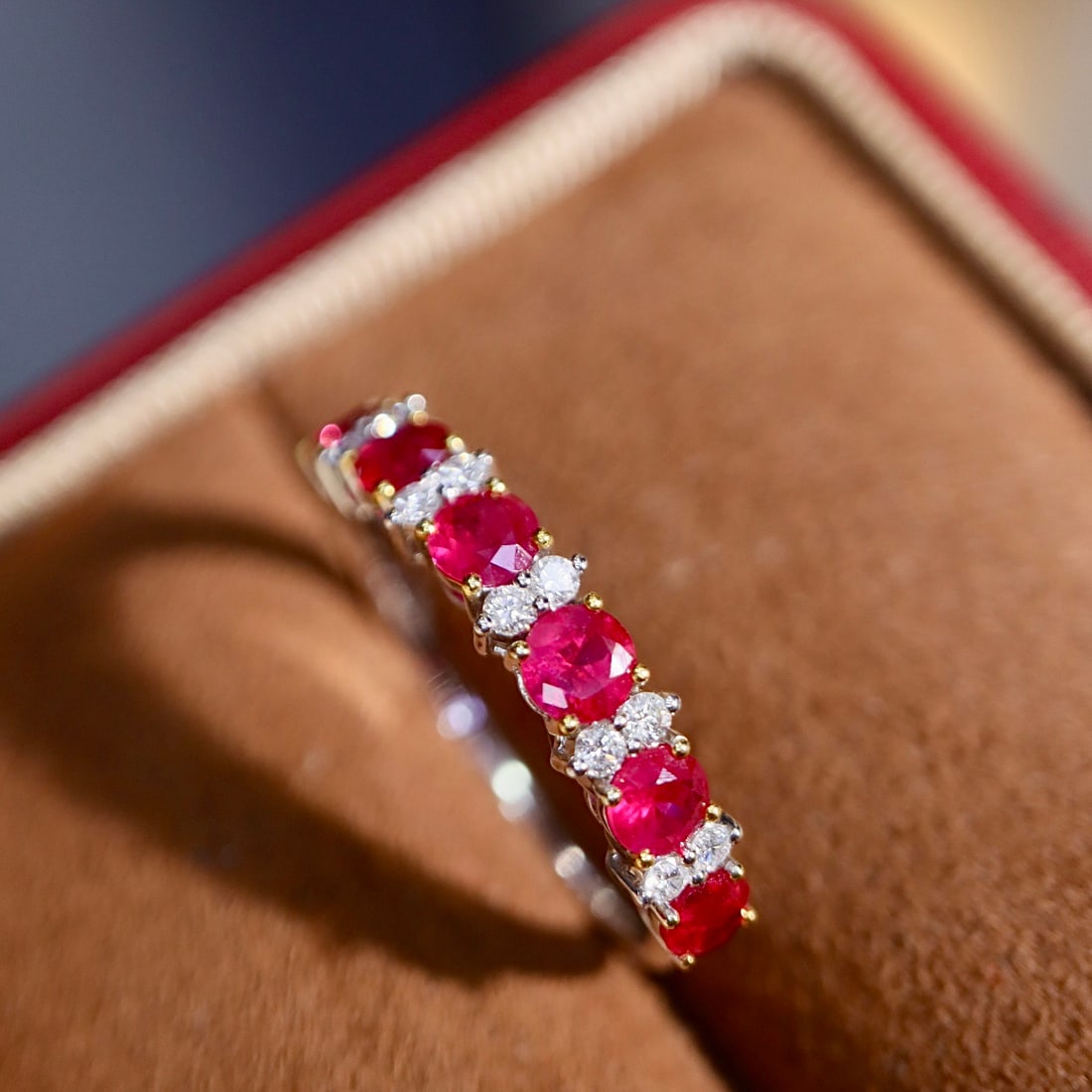 14k Gold 1.21 Ctw Natural Ruby & Diamond Ring - 6