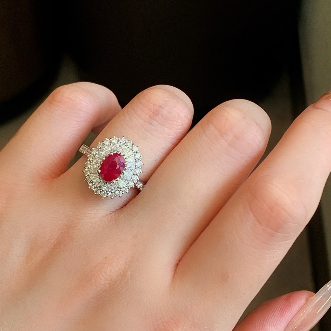 14k Gold 2.49 Ctw Vivid Red Natural Ruby & Diamond Ring/pendant( Without Chain ) - 7