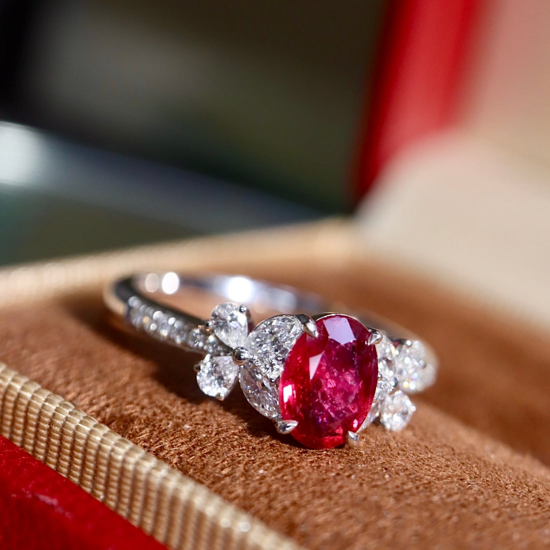 14k Gold 1.21 Ctw Natural Ruby & Diamond Ring - 2