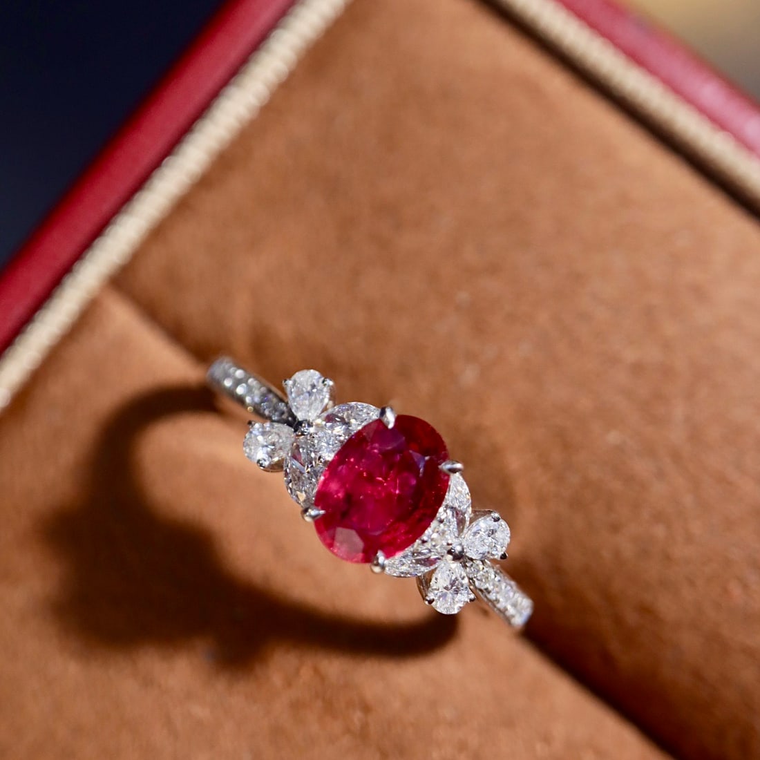 14k Gold 1.21 Ctw Natural Ruby & Diamond Ring - 5