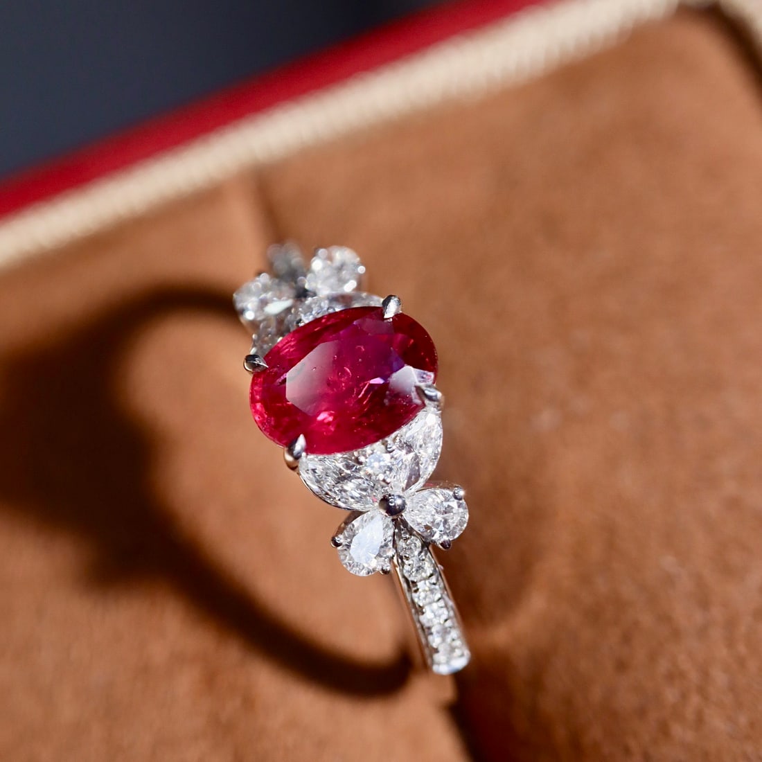 14k Gold 1.21 Ctw Natural Ruby & Diamond Ring - 6