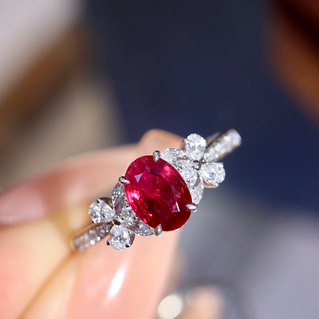 14k Gold 1.21 Ctw Natural Ruby & Diamond Ring - 7