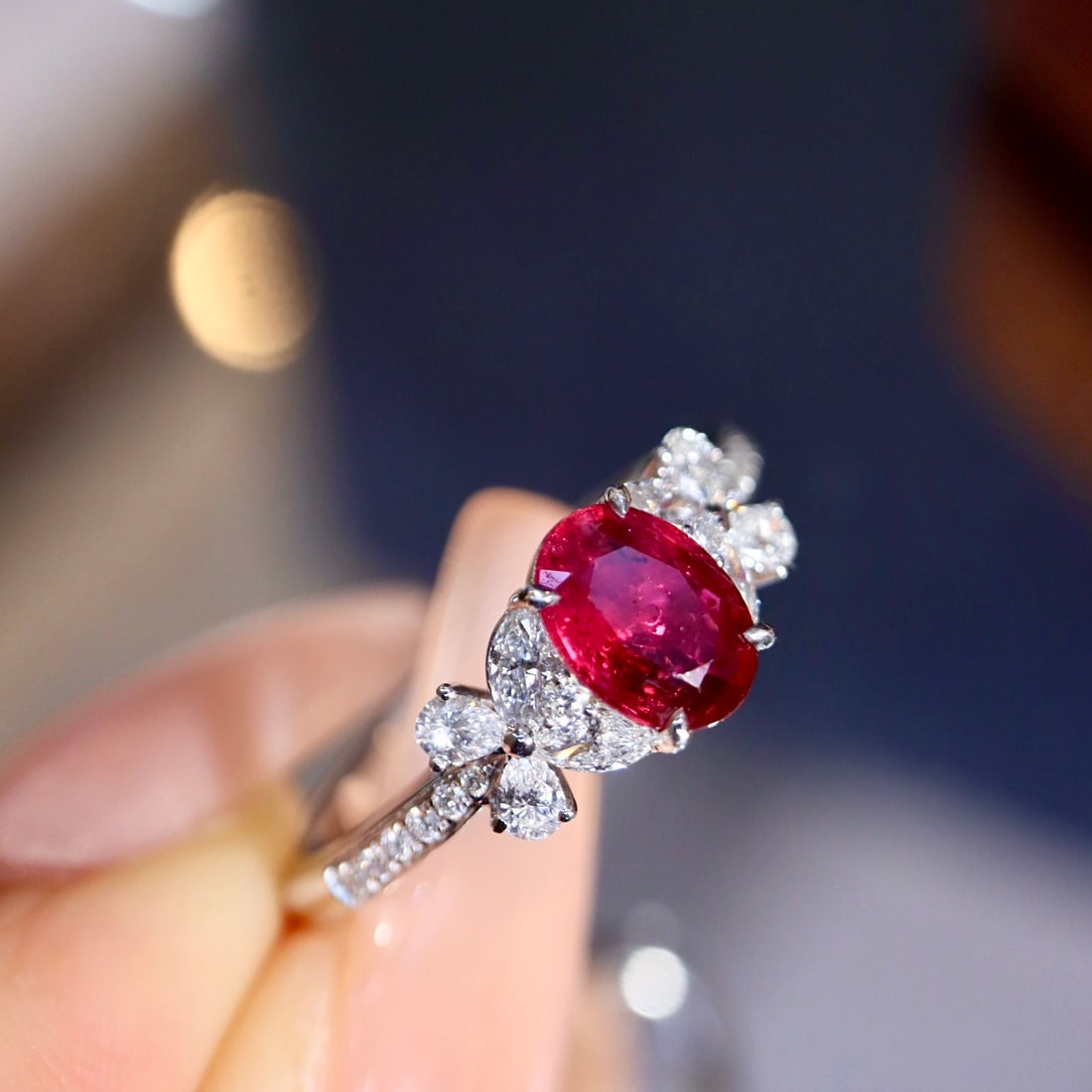 14k Gold 1.21 Ctw Natural Ruby & Diamond Ring - 8