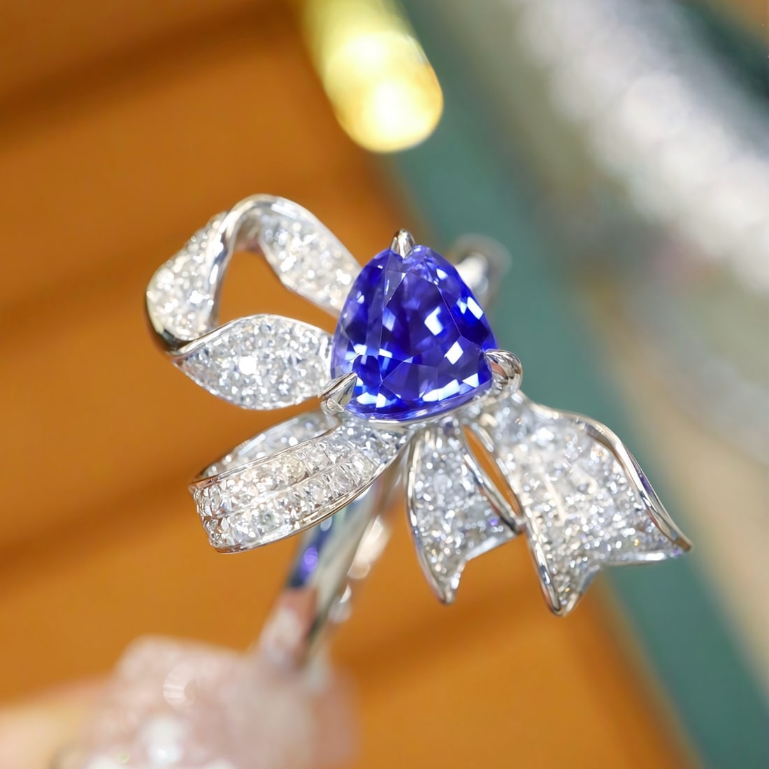 14k Gold 1.49 Ctw Natural Sapphire & Diamond Ring - 3