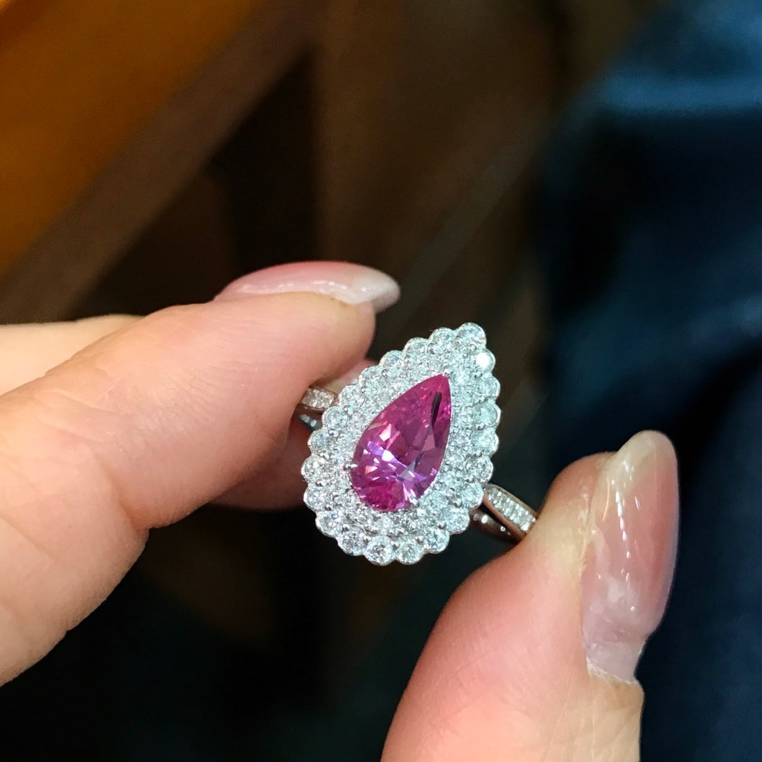 14k Gold 1.49 Ctw Natural Sapphire & Diamond Ring - 3