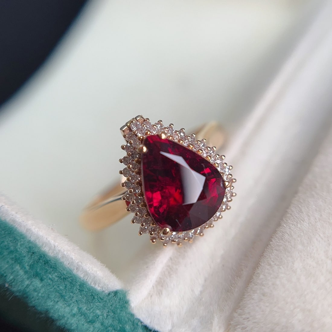 14k Gold 2.45 Ct Natural Tourmaline & Diamond Ring/pendant( Without Chain ) - 2