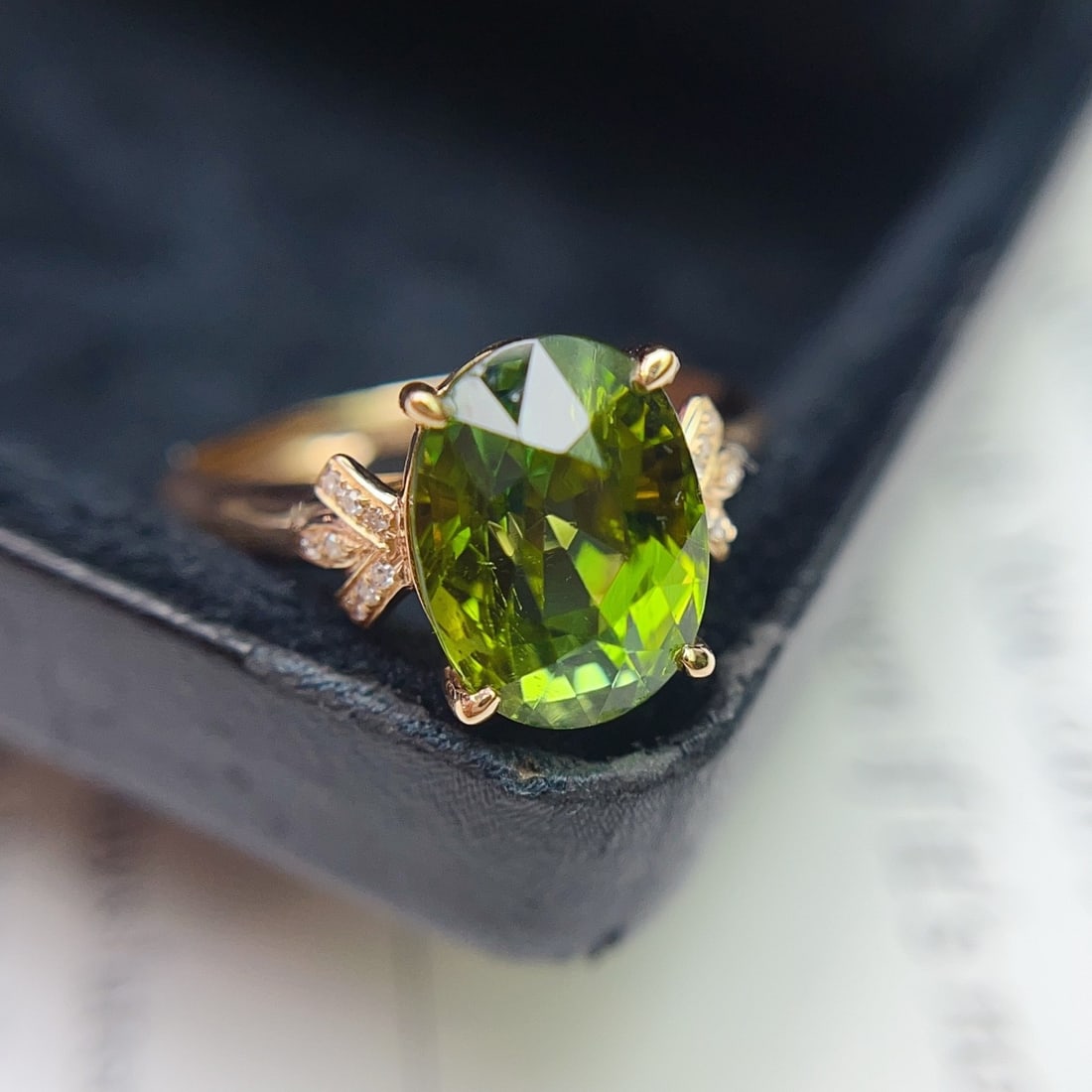 14k Gold 3.40 Ct Natural Tourmaline & Diamond Ring - 6