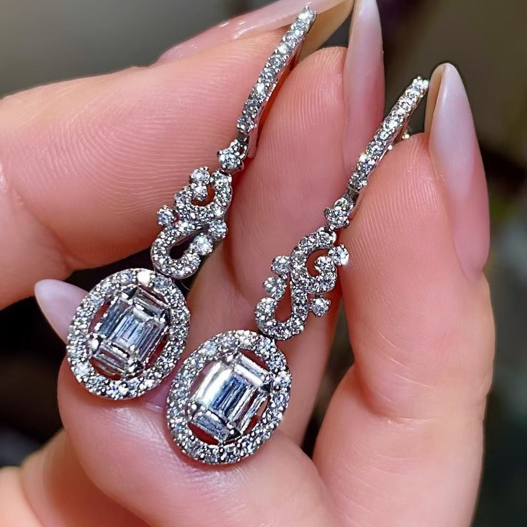 14k Gold 1.43 Ct Natural H Diamond Earrings (1 of 4)