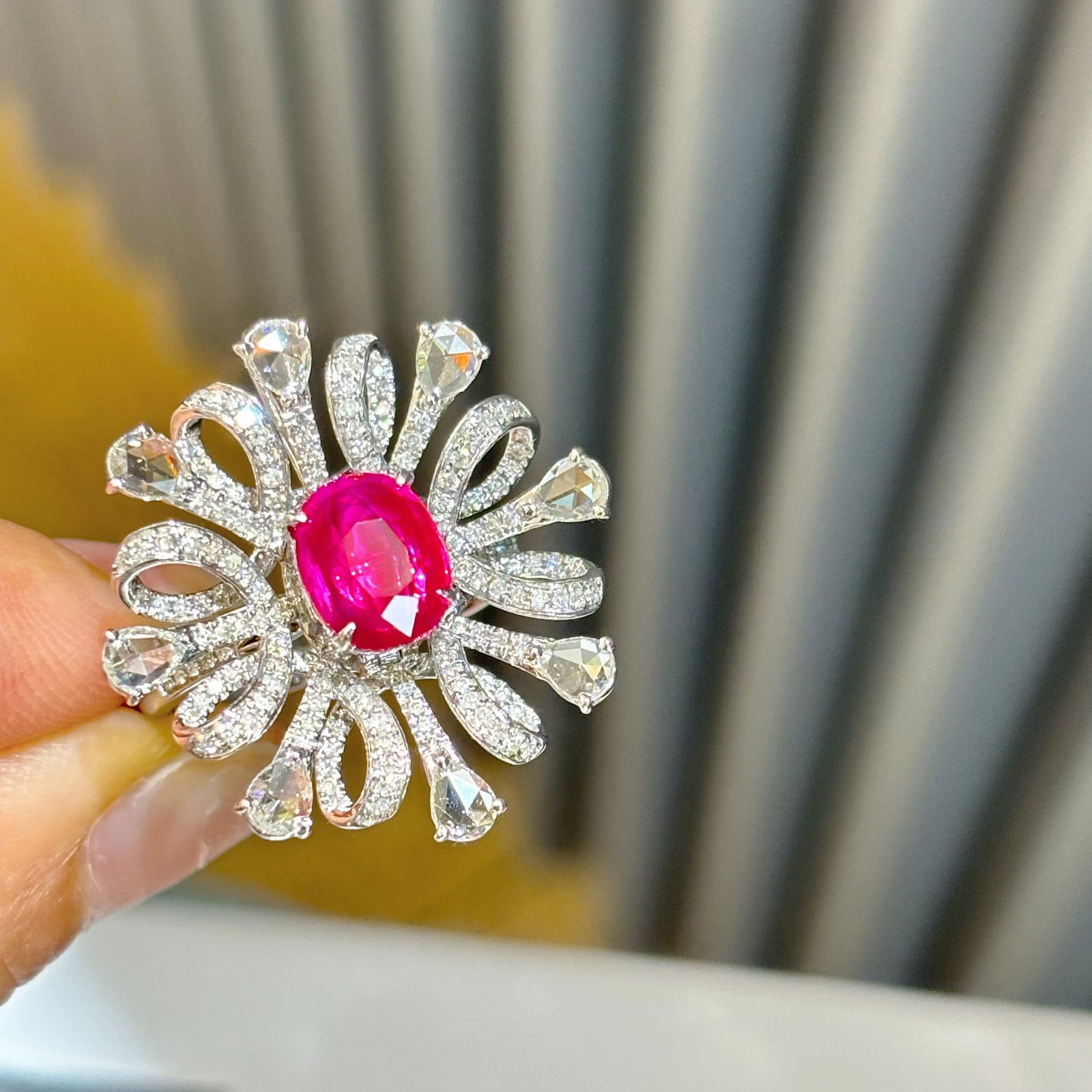 14k Gold 2.01 Ct Natural Ruby & Diamond Ring/pendant( Without Chain ): Ref:230968359 // gold content:14k gold // ring size:7. 25us // // main gemstone:ruby // shape:oval // carat weight:2. 01ct // color:red // treatment:natural // // adjacent gemstone 2 : diamond // shap