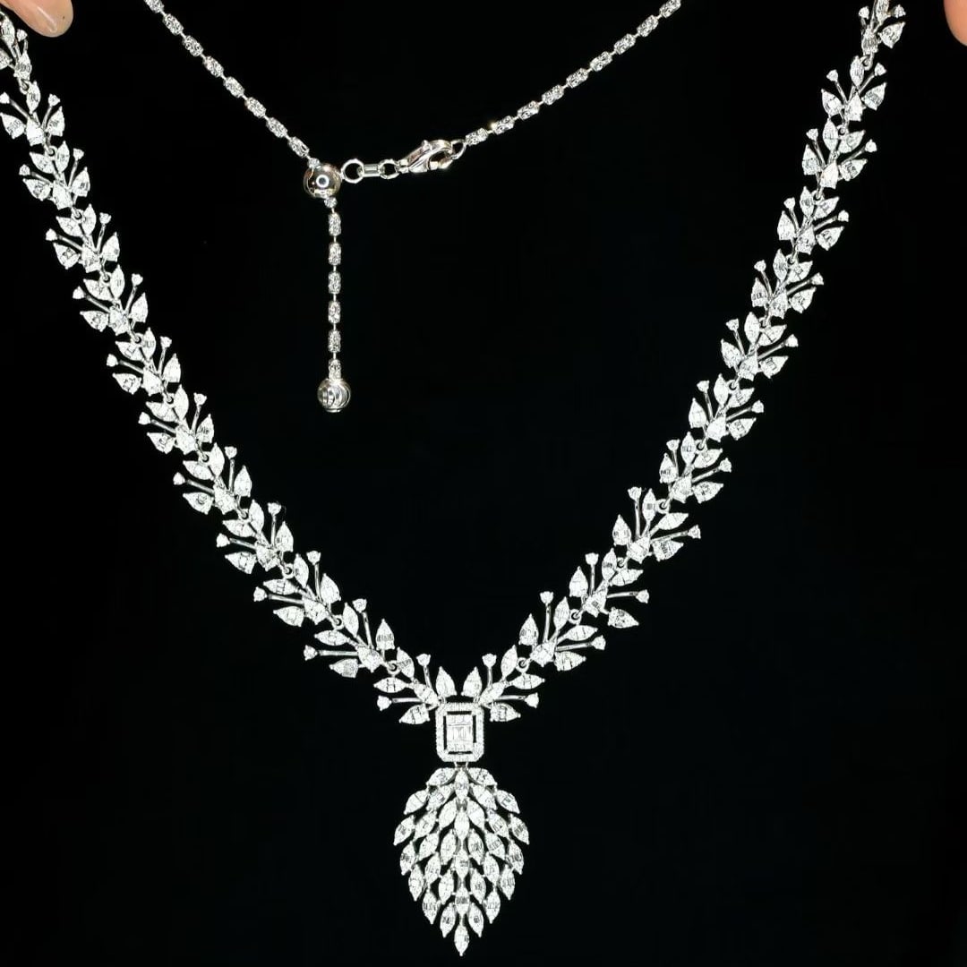 14k Gold 5.77 Ctw Natural H Diamond Jewelry Set - 2