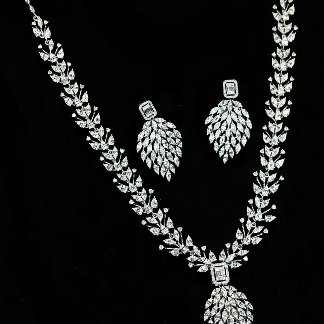 14k Gold 5.77 Ctw Natural H Diamond Jewelry Set - 3