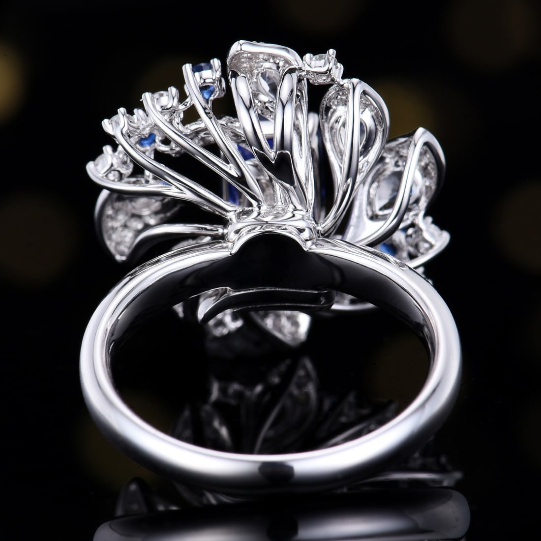 14k Gold 2.48 Ctw Natural Sapphire & Diamond Ring/pendant( Without Chain ) - 2