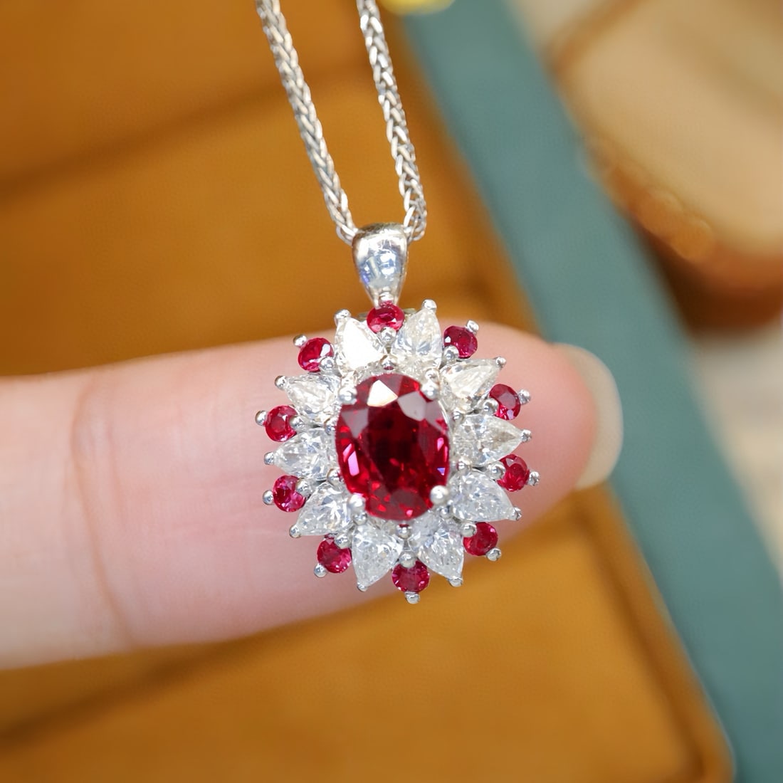 14k Gold 1.73 Ctw Natural Ruby & Diamond Ring/pendant( Without Chain ) - 5