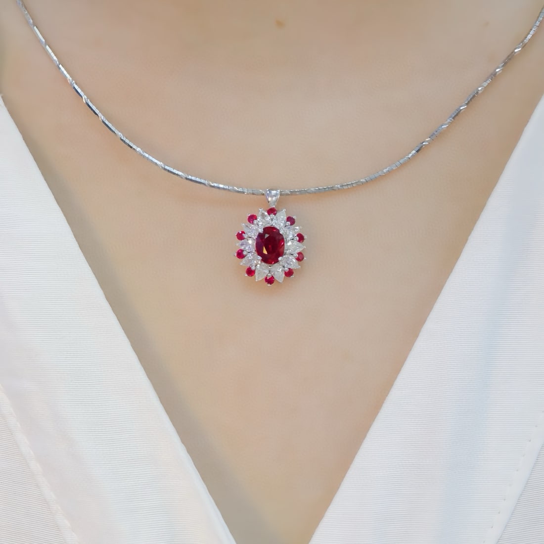 14k Gold 1.73 Ctw Natural Ruby & Diamond Ring/pendant( Without Chain ) - 8