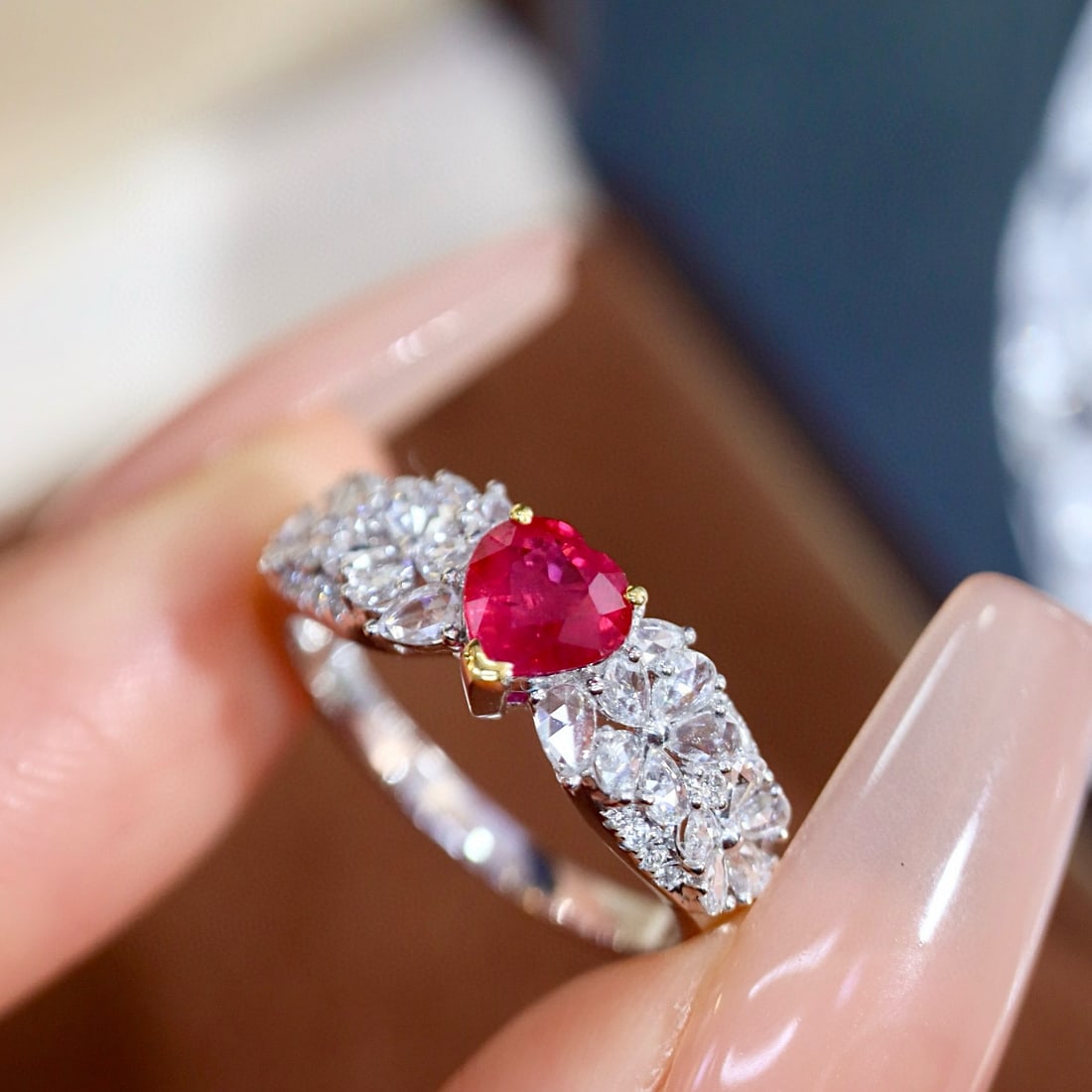 14k Gold 1.14 Ctw Natural Ruby & Diamond Ring - 2