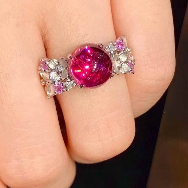 14k Gold 4.65 Ct Natural Tourmaline & Diamond & Coloured Gemstone Ring - 3